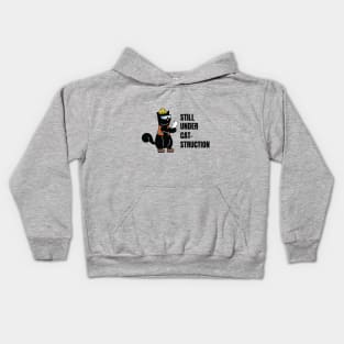 Still Under Construction Engineer Cat Kids Hoodie